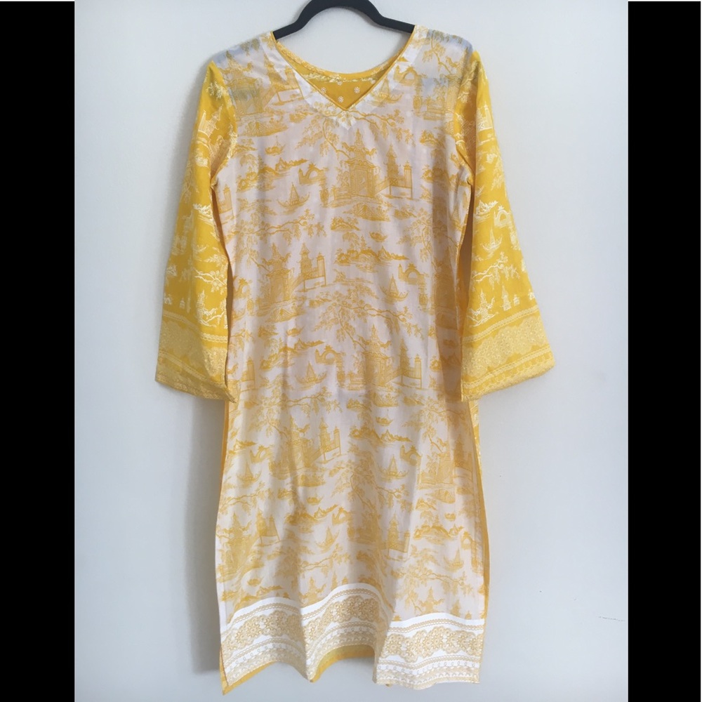 Gul Ahmed lawn two piece stitched dress